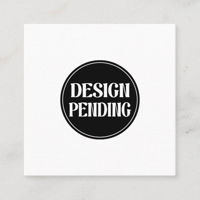 Cartão De Visita Quadrado Custom-made, artistic, elegant (Frente)