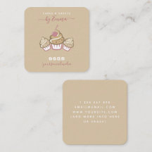 Cute Cupcakes Cream Bakery Social Media Bege Chic