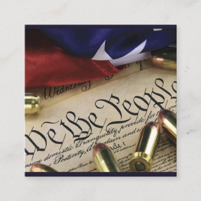 Cartão De Visita Quadrado Declaração de independência (Frente)