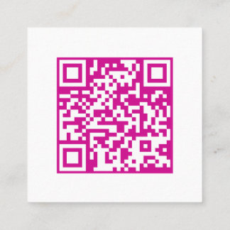 Cartão De Visita Quadrado Desenho do Dogue Alemão e código QR