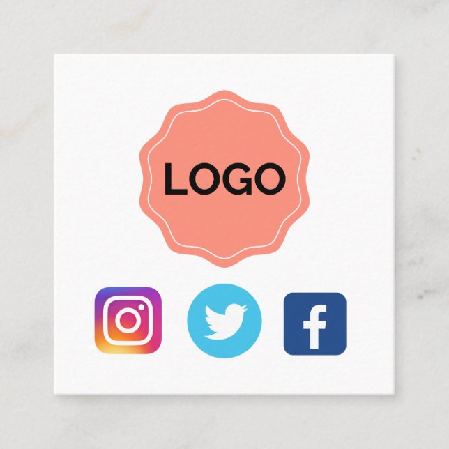 Cartão De Visita Quadrado Design (Frente)