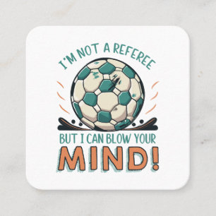 Cartão De Visita Quadrado Design de futebol engraçado