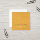 Cartão De Visita Quadrado Design Interior Amarelo de Textura Chic Moderna (Frente/Verso In Situ)