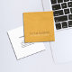 Cartão De Visita Quadrado Design Interior Amarelo de Textura Chic Moderna (Criador carregado)