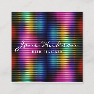 Cartão De Visita Quadrado Design Minimalista Colorido Elegante