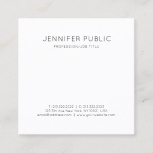 Cartão De Visita Quadrado Design Minimalista Elegante Moderno Luxuoso Simple