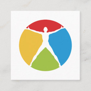 Cartão De Visita Quadrado Design moderno do instrutor da malhação