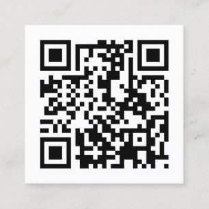 Cartão De Visita Quadrado design seu próprio código QR