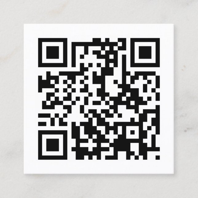 Cartão De Visita Quadrado design seu próprio código QR (Frente)