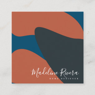 Cartão De Visita Quadrado Designer Geométrico Zen