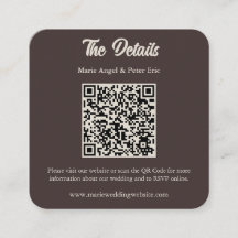 Detalhes de Casamento com Código QR Monograma Marr