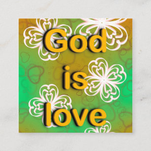 Cartão De Visita Quadrado Deus é amor