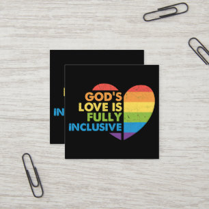 Cartão De Visita Quadrado Deus Gay Cristão Lgbt