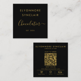 Cartão De Visita Quadrado Digitalize para encomendar código Qr