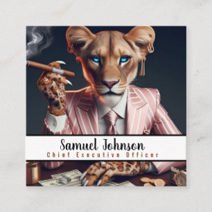 Cartão De Visita Quadrado Diretor Executivo Executivo Engraçado Executivo