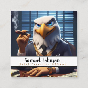 Cartão De Visita Quadrado Diretor Executivo Executivo Engraçado Executivo