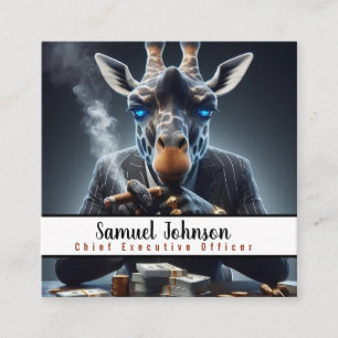 Cartão De Visita Quadrado Diretor Executivo Executivo Engraçado Executivo