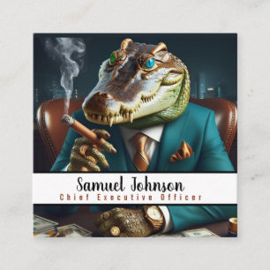 Cartão De Visita Quadrado Diretor Executivo Executivo Engraçado Executivo