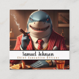 Cartão De Visita Quadrado Diretor Executivo Executivo Engraçado Executivo