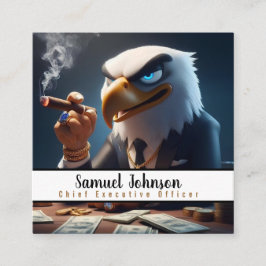 Cartão De Visita Quadrado Diretor Executivo Executivo Engraçado Executivo