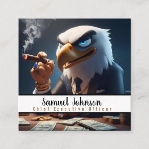 Cartão De Visita Quadrado Diretor Executivo Executivo Engraçado Executivo