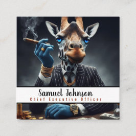 Cartão De Visita Quadrado Diretor Executivo Executivo Engraçado Executivo