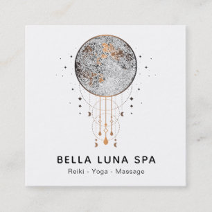 Cartão De Visita Quadrado Do Shaman cósmico da lua do *~* universo lunar