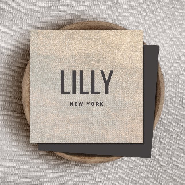 Cartão De Visita Quadrado Dourada textura elegante, luxo chic (Criador carregado)