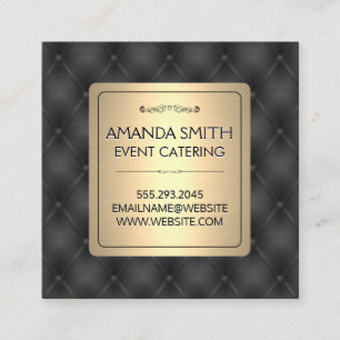 Cartão De Visita Quadrado Dourado metálico Antecedentes De Ufolsteridade D
