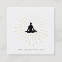 *~* Dourado Sol Rays Meditação Homem Yoga Pose