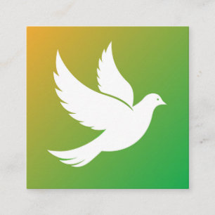 Cartão De Visita Quadrado Dove Silhouette