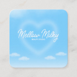 Cartão De Visita Quadrado Dreamy Heart Cloud Sky