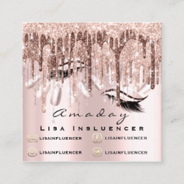 Cartão De Visita Quadrado Drives de Manicura de Nail de Artista de Ativação 