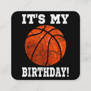 Cartão De Visita Quadrado É o meu Aniversário, jogador de basquetebol.