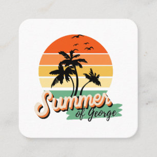 Cartão De Visita Quadrado É o Verão de George