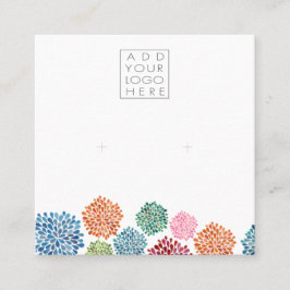 Cartão De Visita Quadrado Earrings Backing Cards Rainbow Add Your Own Logo