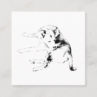 Cartão De Visita Quadrado Easy Pup Welcome