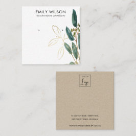 Cartão De Visita Quadrado Ecrã DOURADO EUCALYPTUS FAUNA ANTI-ANALISADOR B