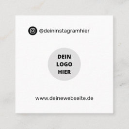 Cartão De Visita Quadrado Einfache Foto und QR Code Vorlage -