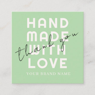 Cartão De Visita Quadrado Elegant Minimalist Typography Olive Simple Square