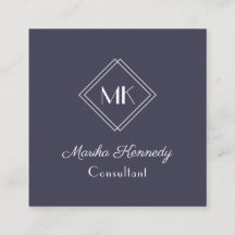 Elegant Slate Grey Professional Monogram