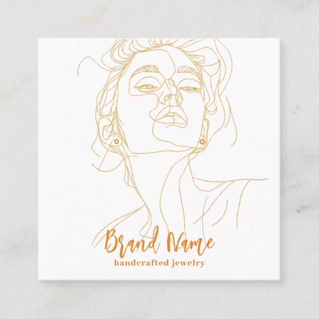 Cartão De Visita Quadrado Elegante Elegante Mínimo de Ecrã de Arranque (Vol. (Frente)