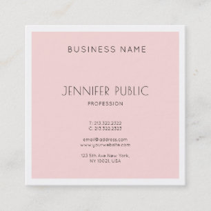 Cartão De Visita Quadrado Elegante Moderno Mínimo de Tendência de Design a R