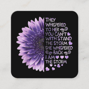 Cartão De Visita Quadrado Eles sussurravam para ela. Você não pode ficar com