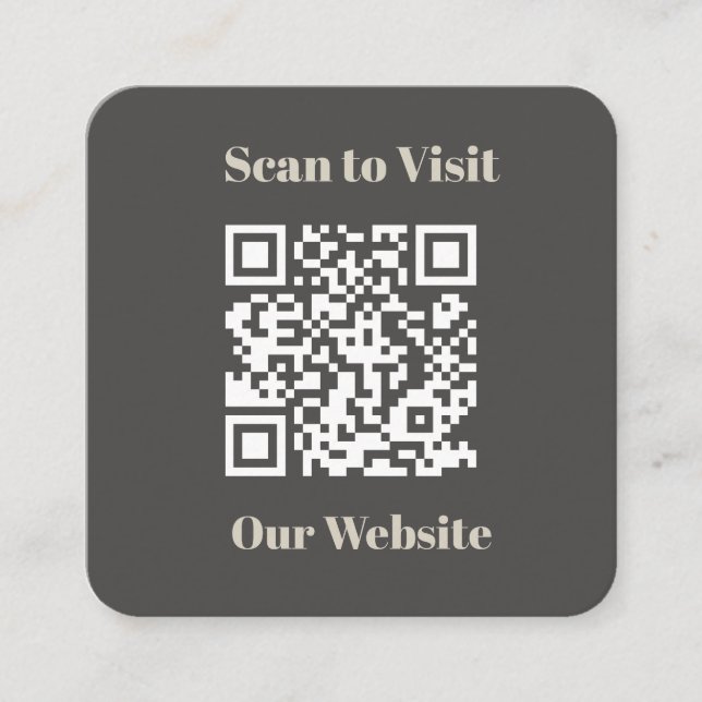 Cartão De Visita Quadrado Empresa Profissional Moderna (Frente)