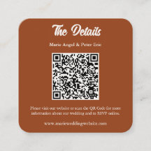 Enclosure de QR Code de Casamento em Terracota Min