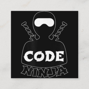 Cartão De Visita Quadrado Engenheiro de Codificação de Computadores Ninja -