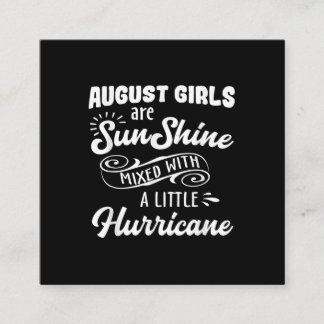 Cartão De Visita Quadrado Engraçado August Birthday Shirts Dons