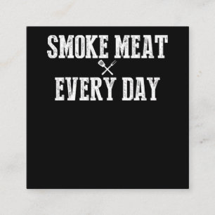 Cartão De Visita Quadrado Engraçado Churrasco Fumador Acessório Pitmaster Pa