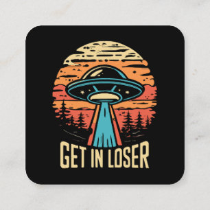 Cartão De Visita Quadrado Entrar no Perdedor